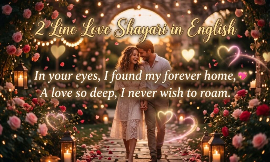 2 Line Love shayari in English