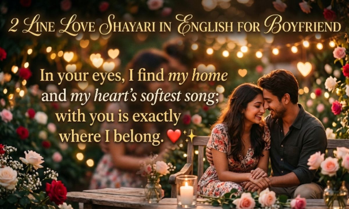 2 Line Love shayari in english for boyfriend_