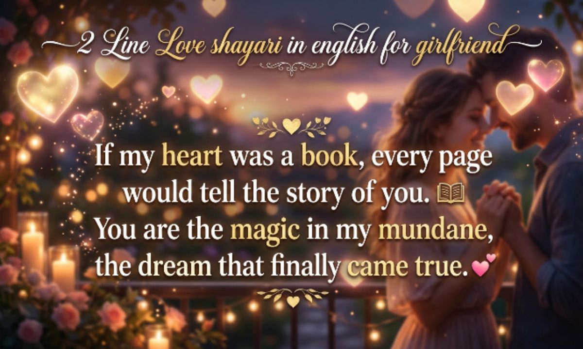 2 Line Love shayari in english for girlfriend_