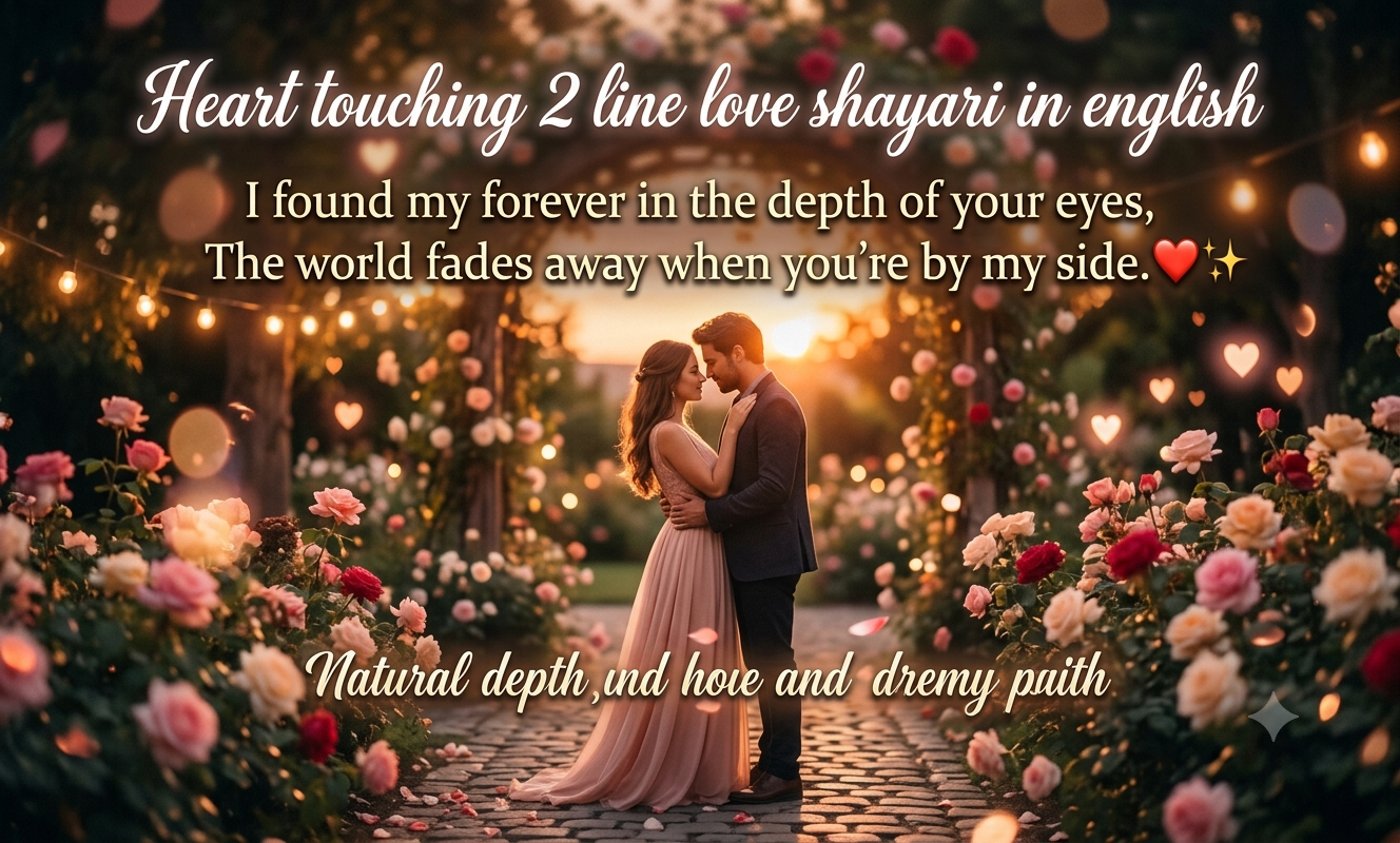 Heart touching 2 line love shayari in english