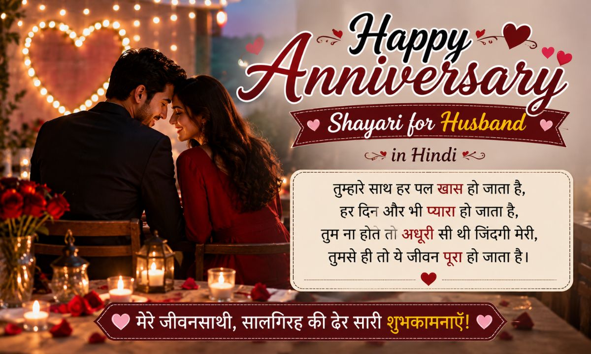 Happy Anniversary Shayari for Husband in Hindi