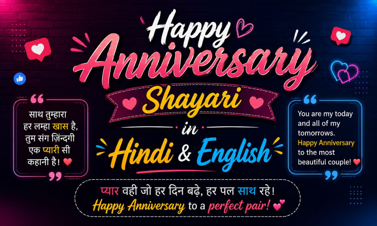Happy Anniversary Shayari in Hindi English