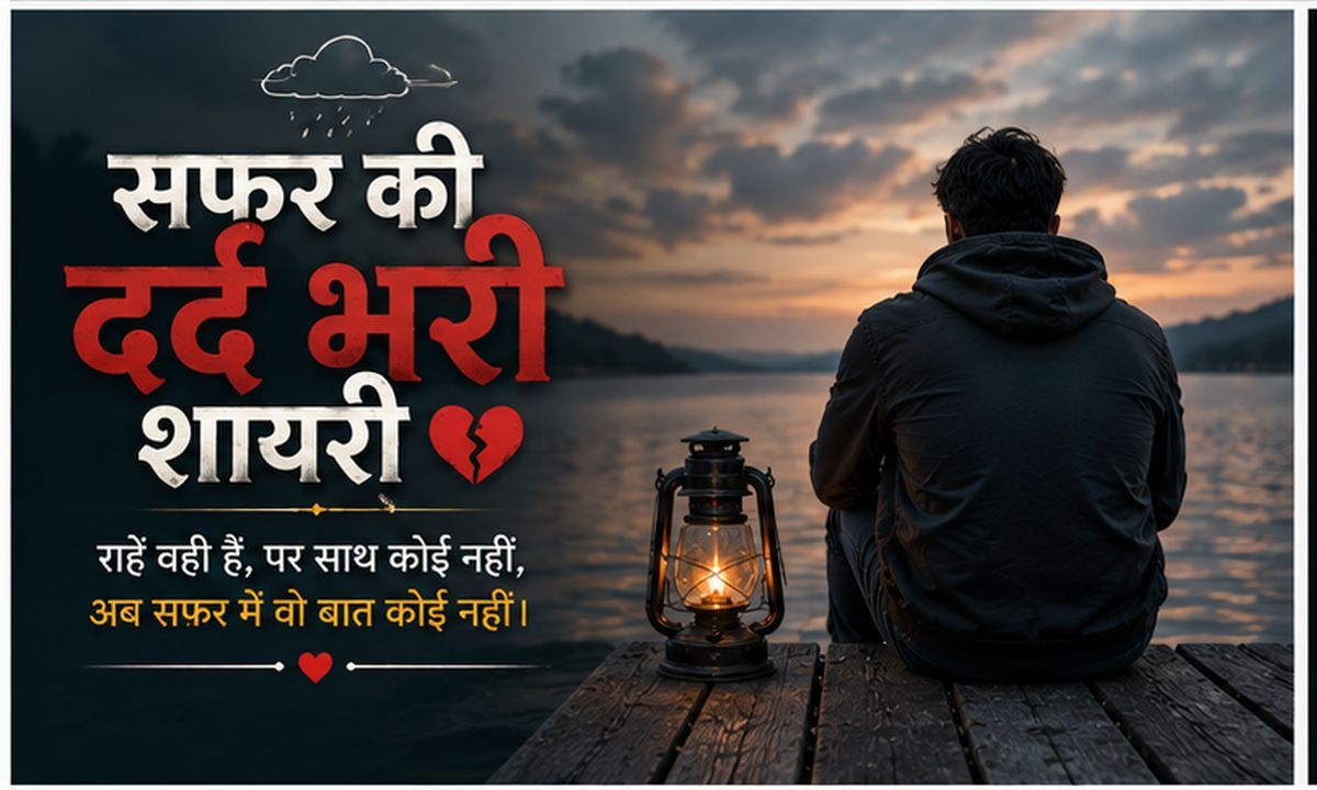 Sad Shayari on Safar in Hindi