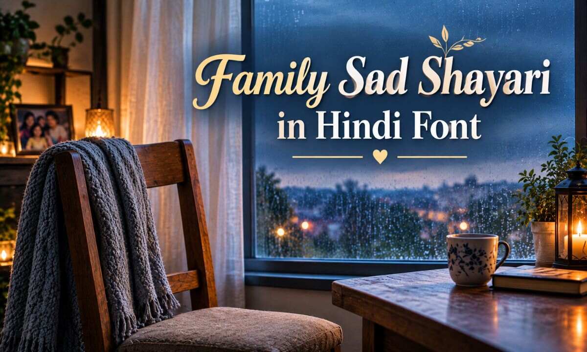 Family Sad Shayari in Hindi Font