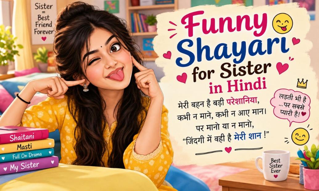 Funny Shayari for Sister in Hindi