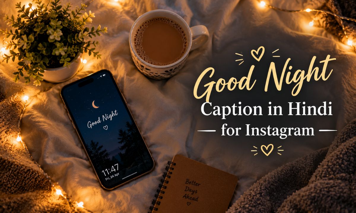 Good Night Caption in Hindi for Instagram