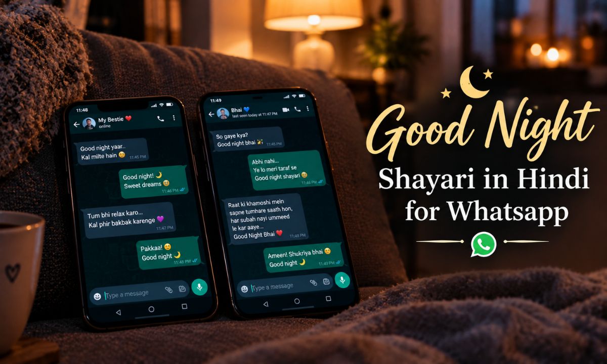 Good Night Shayari in Hindi for Whatsapp