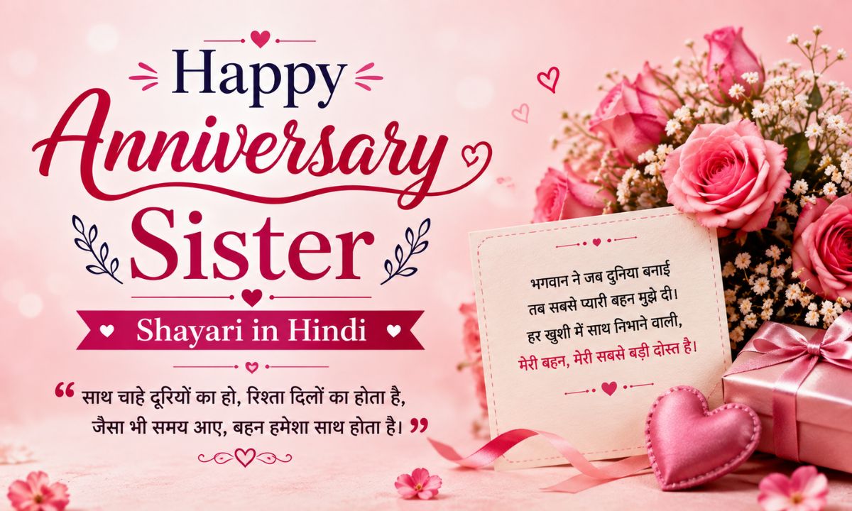 Happy Anniversary Sister Shayari in Hindi