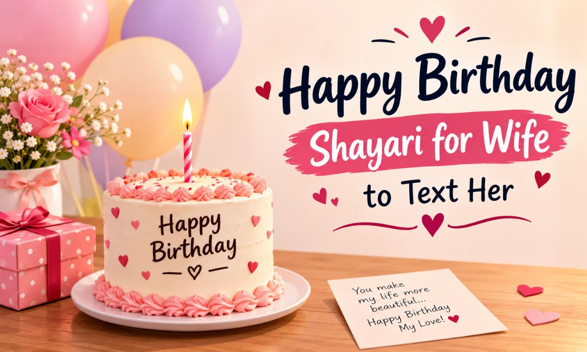 Happy Birthday Shayari for Wife to Text Her
