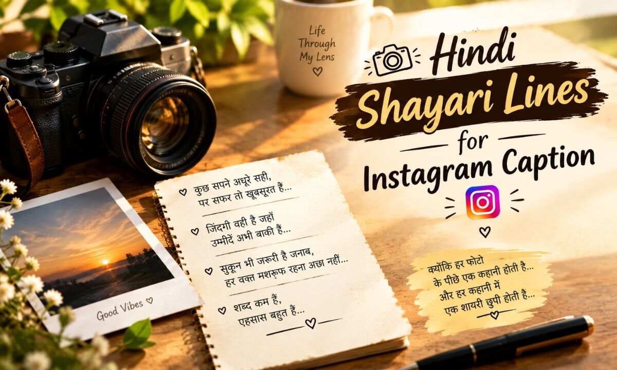 Hindi Shayari Lines for Instagram Caption