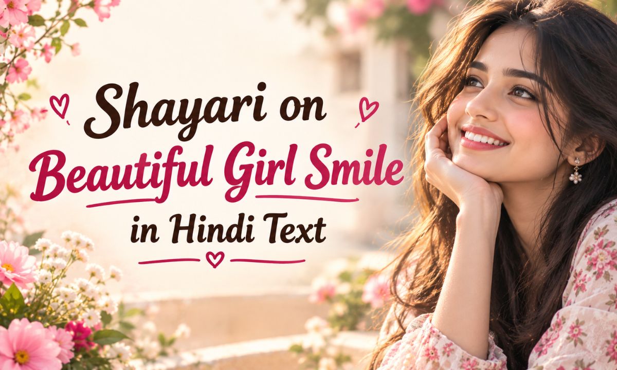 Shayari on Beautiful Girl Smile in Hindi Text