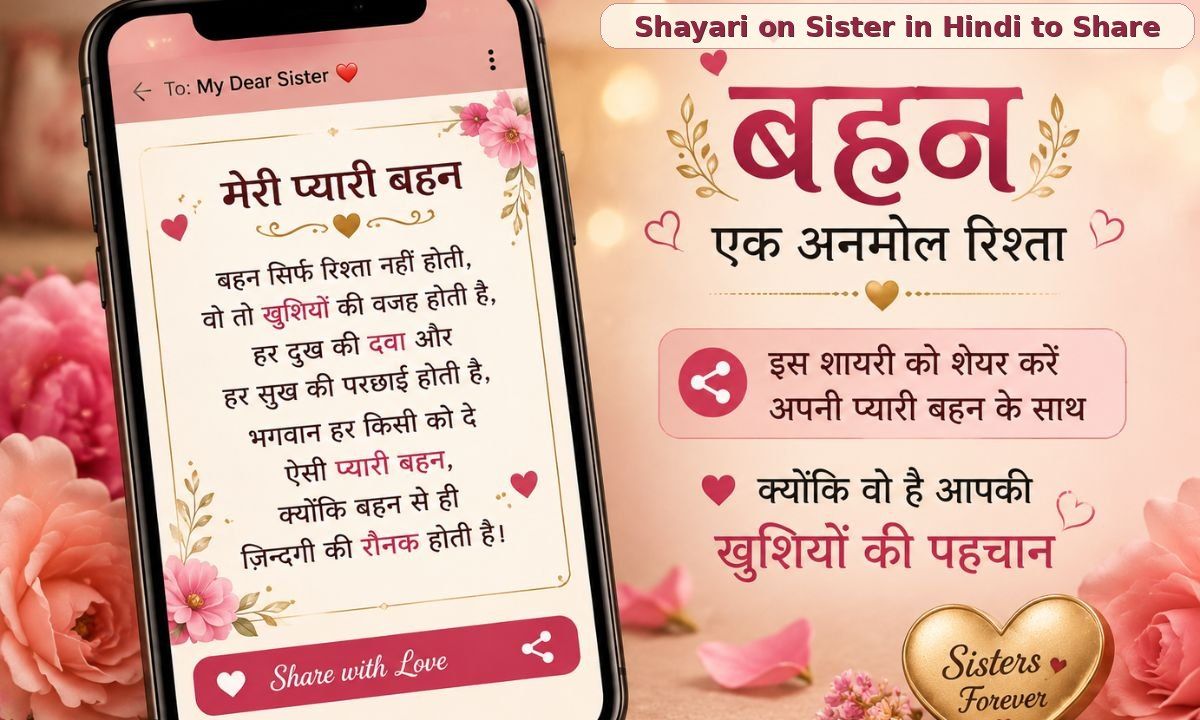 Shayari on Sister in Hindi to Share