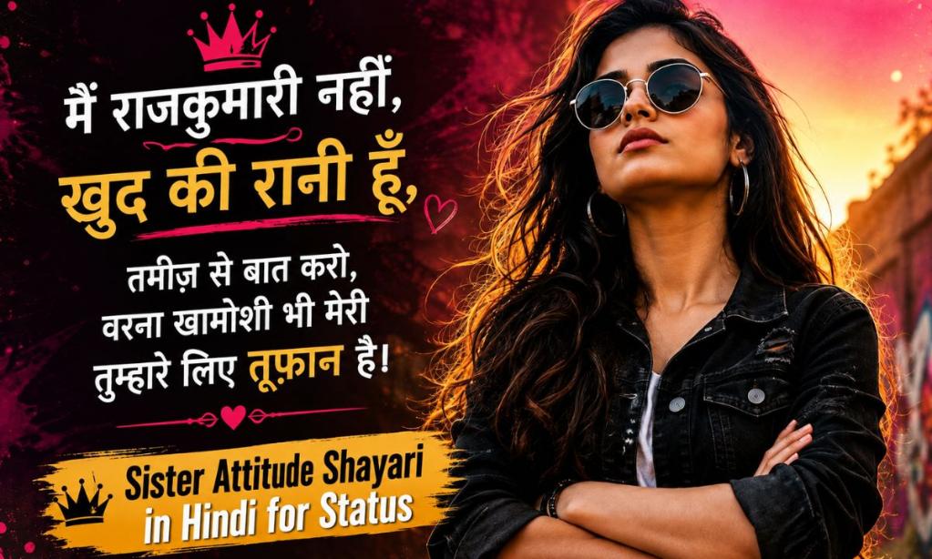 Sister Attitude Shayari in Hindi for Status