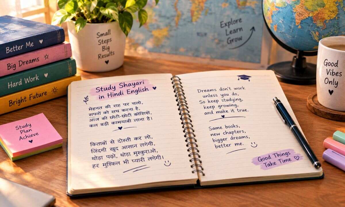 Study Shayari in Hindi English