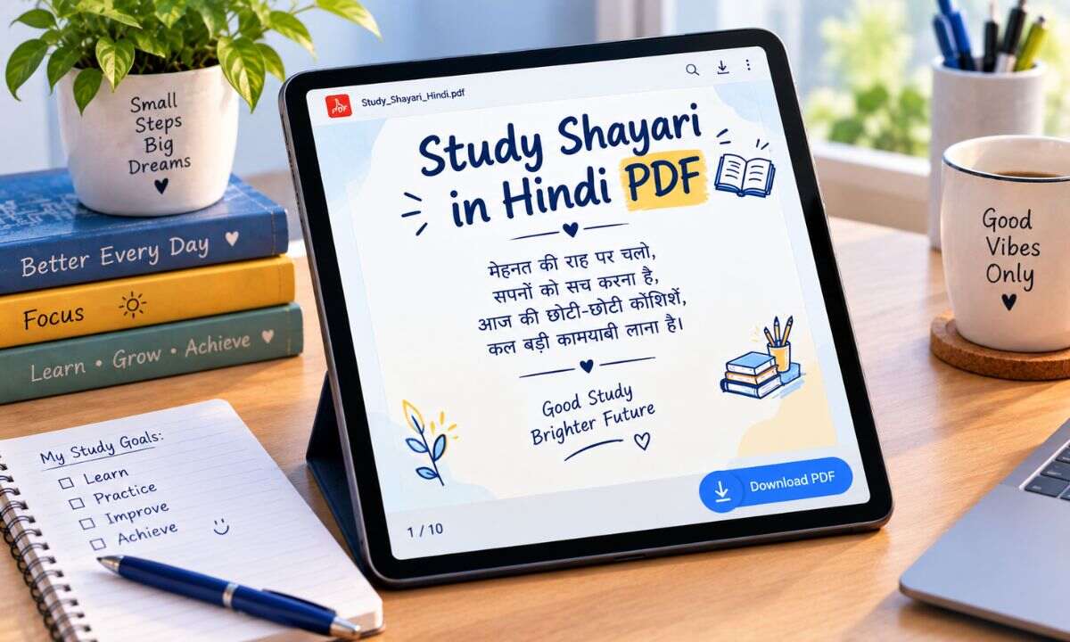 Study Shayari in Hindi PDF
