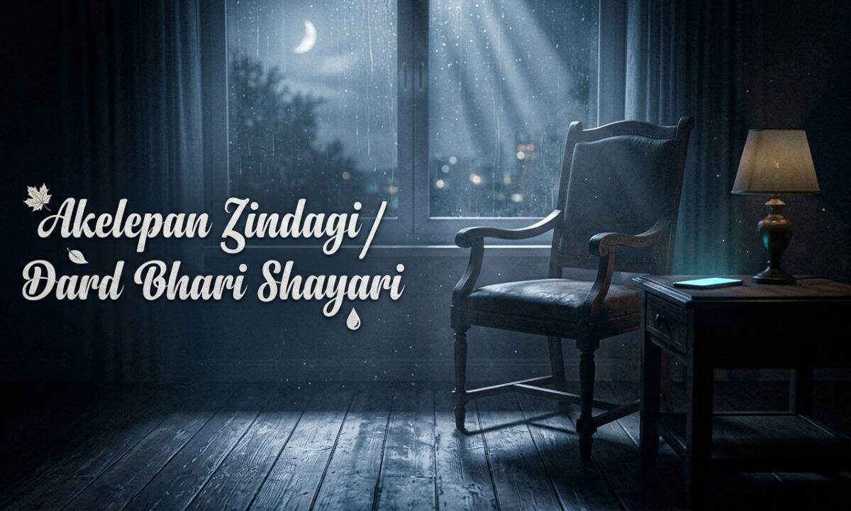 Akelepan Zindagi Dard Bhari Shayari