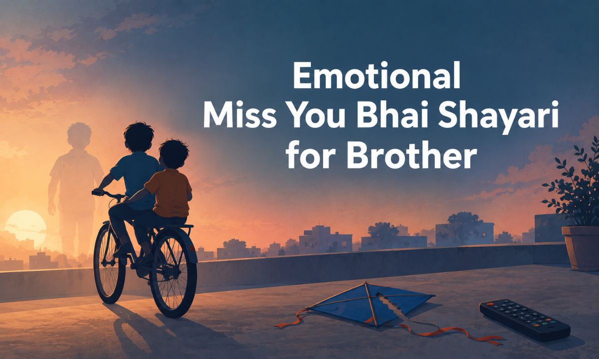 Emotional Miss You Bhai Shayari for Brother
