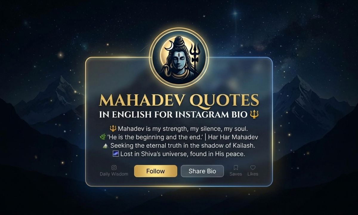 Mahadev Quotes in English for Instagram Bio
