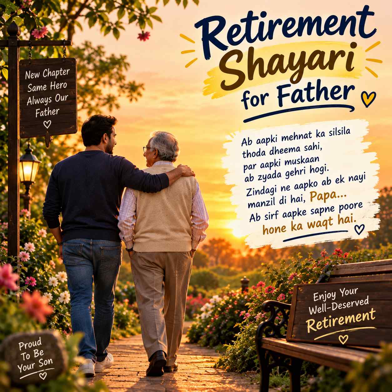 Retirement Shayari for Father
