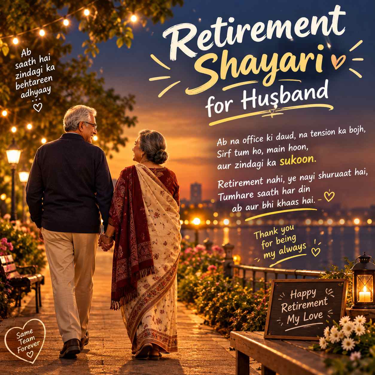 Retirement Shayari for Husband