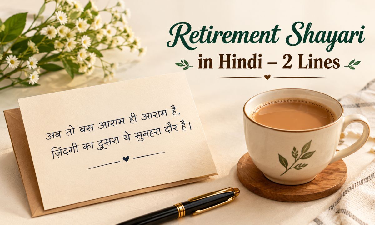 Retirement Shayari in Hindi – 2 Lines
