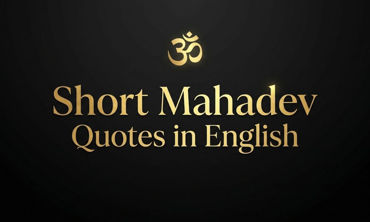 Short Mahadev Quotes in English